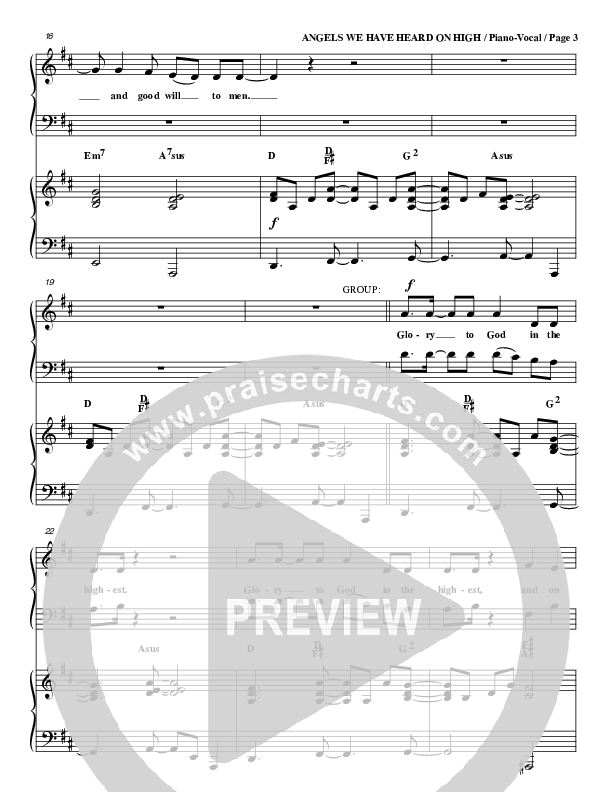 Angels We Have Heard On High Lead & Piano (G3 Worship)