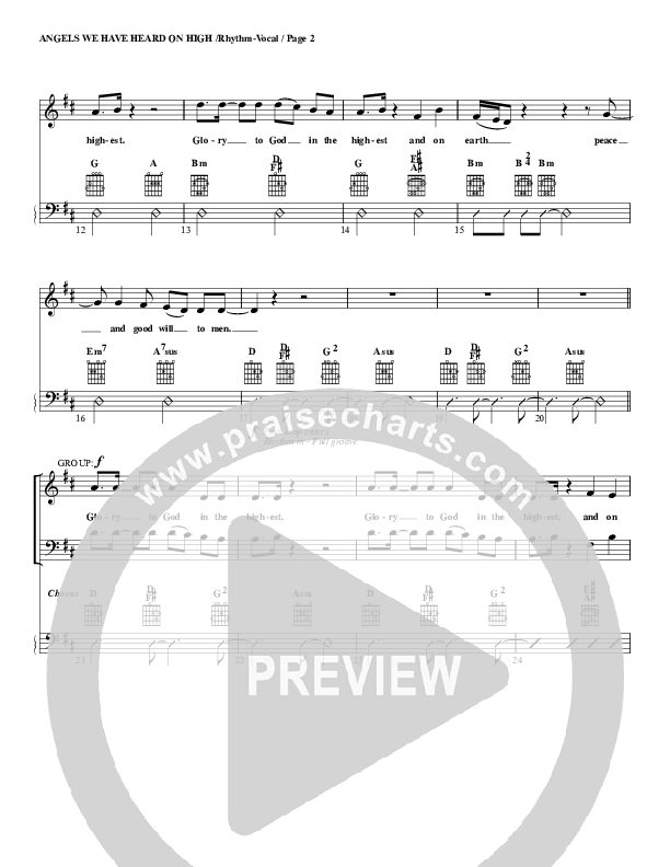 Angels We Have Heard On High Rhythm/Vocal (G3 Worship)