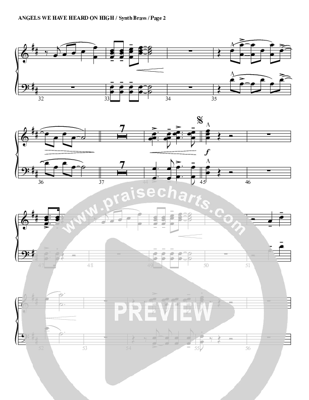 Angels We Have Heard On High Synth Brass (G3 Worship)