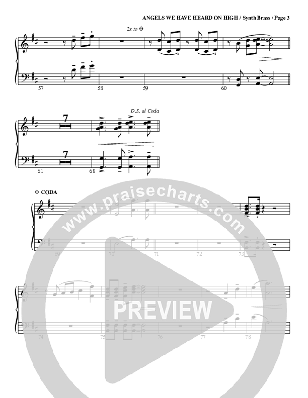 Angels We Have Heard On High Synth Brass (G3 Worship)