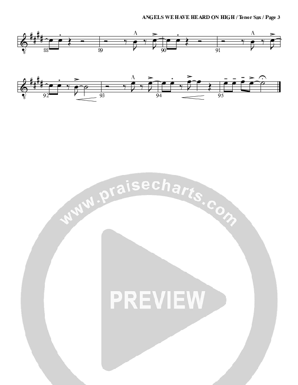 Angels We Have Heard On High Tenor Sax 2 (G3 Worship)