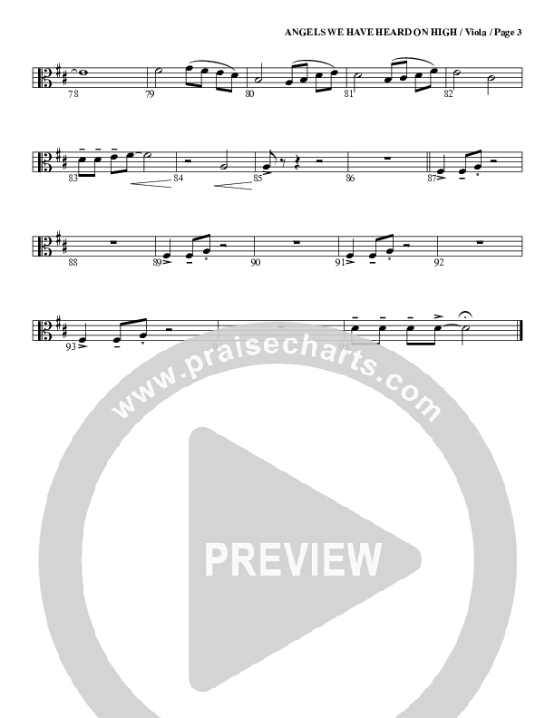 Angels We Have Heard On High Viola (G3 Worship)