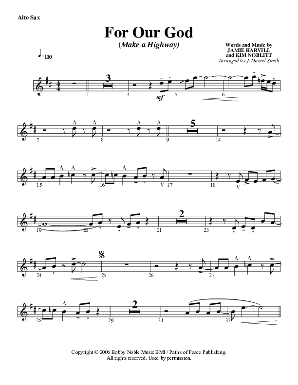 For Our God Alto Sax (G3 Worship)