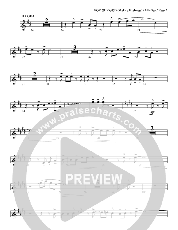 For Our God Alto Sax (G3 Worship)