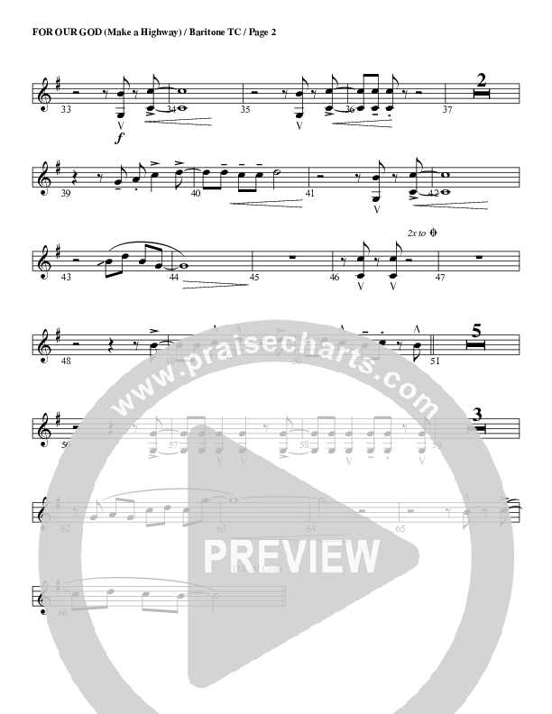 For Our God Baritone TC (G3 Worship)
