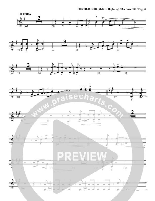 For Our God Baritone TC (G3 Worship)