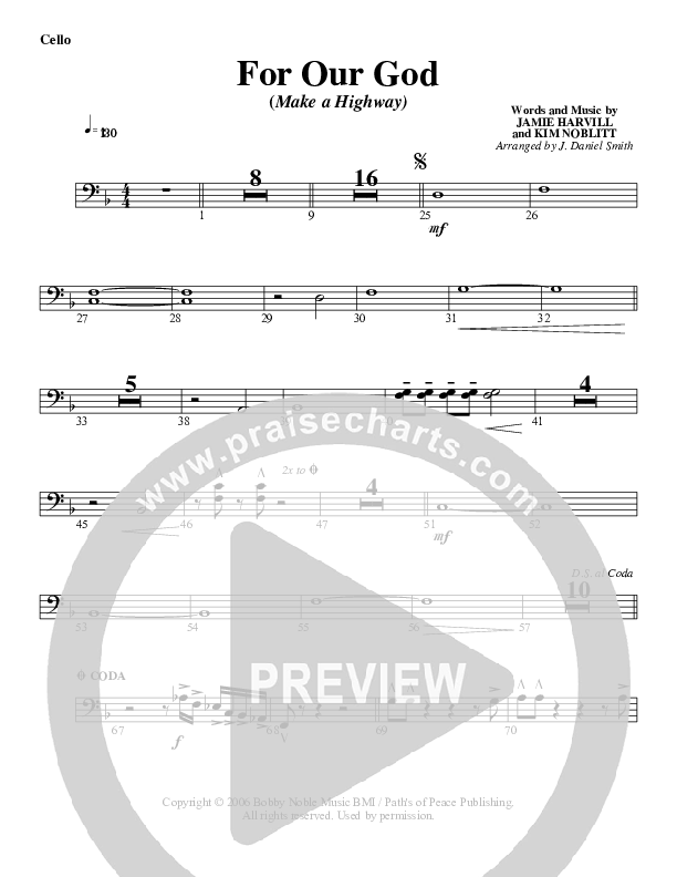 For Our God Cello (G3 Worship)