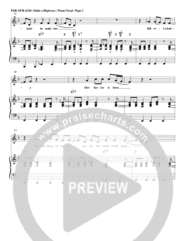 For Our God Lead & Piano (G3 Worship)