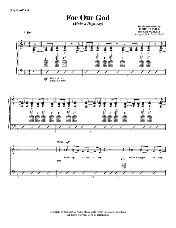 For Our God Rhythm/Vocal (G3 Worship)