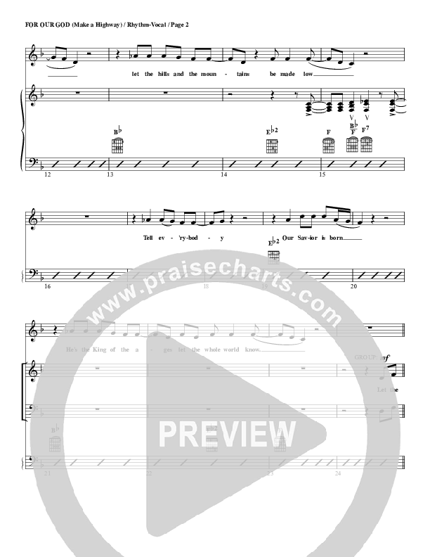 For Our God Rhythm/Vocal (G3 Worship)