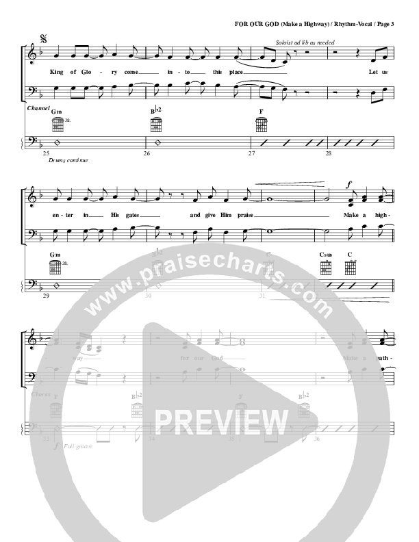 For Our God Rhythm/Vocal (G3 Worship)