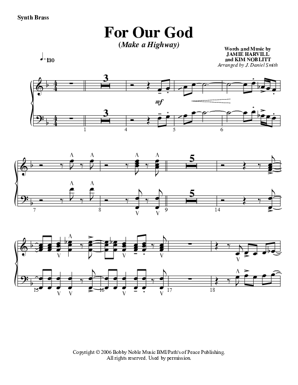For Our God Synth Brass (G3 Worship)