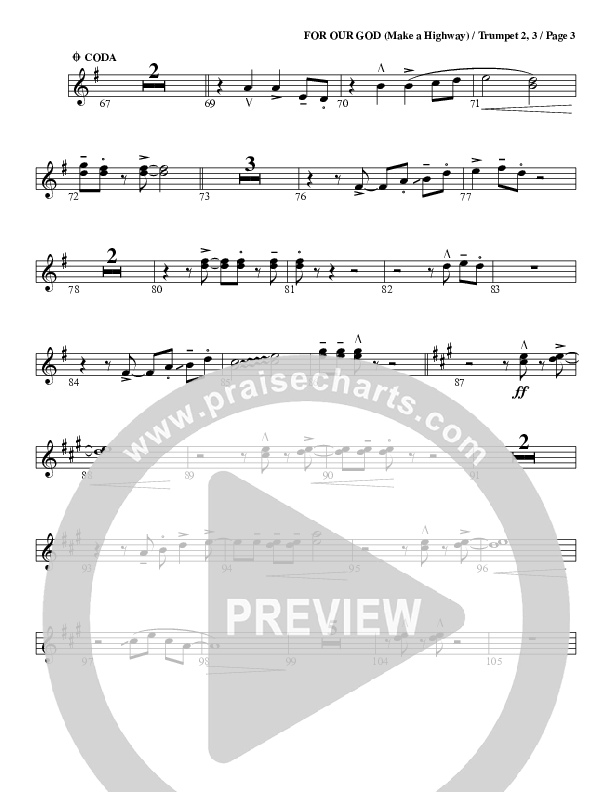 For Our God Trumpet 2/3 (G3 Worship)