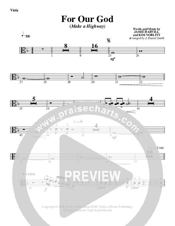 For Our God Viola (G3 Worship)