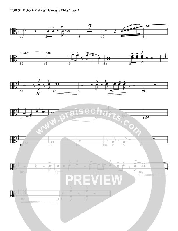 For Our God Viola (G3 Worship)