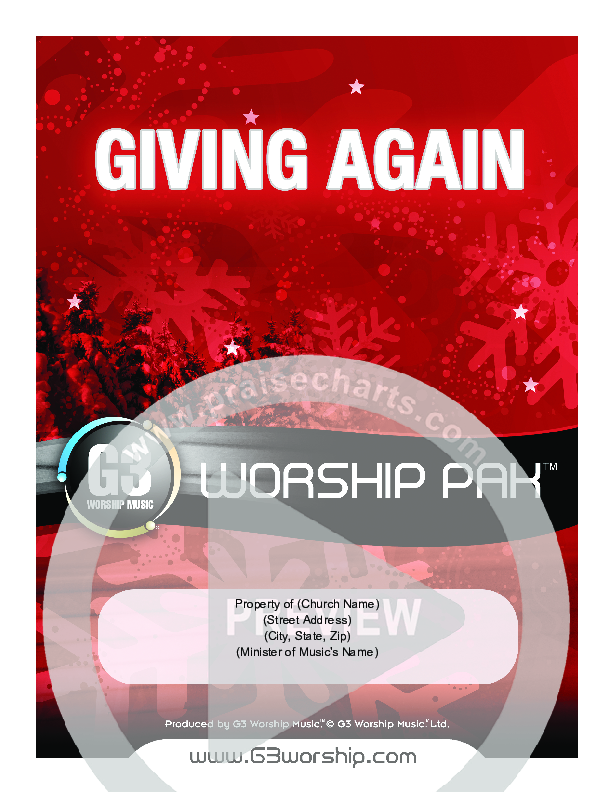 Giving Again Cover Sheet (G3 Worship)