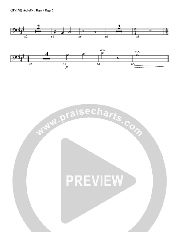 Giving Again Double Bass (G3 Worship)