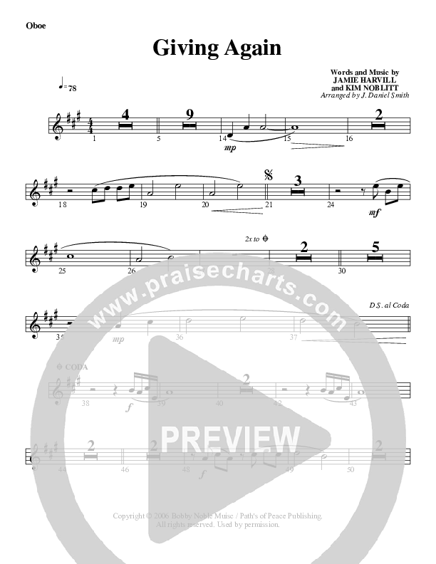 Giving Again Oboe (G3 Worship)
