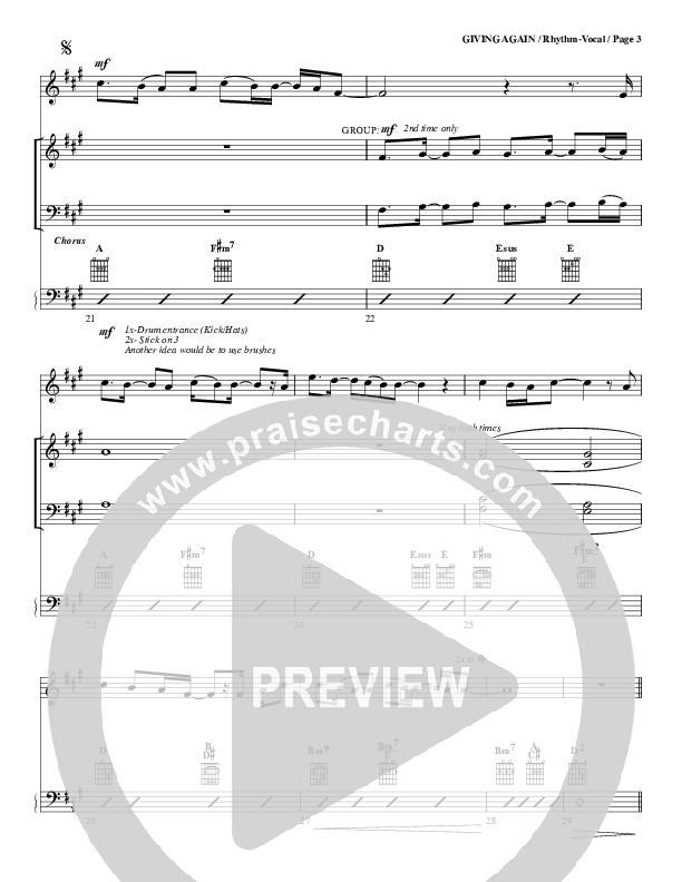 Giving Again Rhythm/Vocal (G3 Worship)