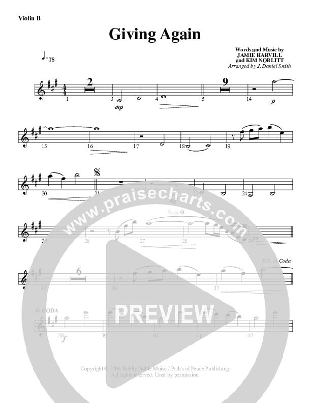 Giving Again Violin 2 (G3 Worship)