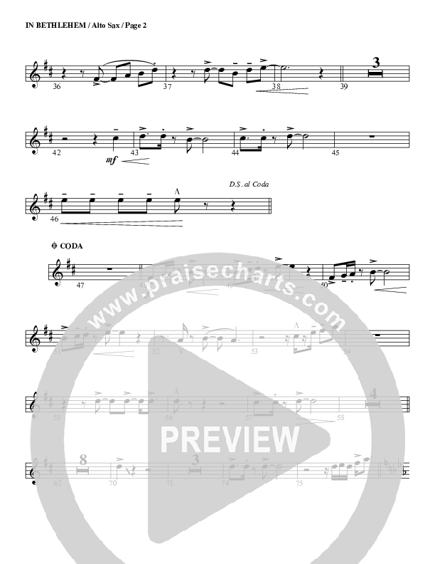 In Bethlehem Alto Sax (G3 Worship)