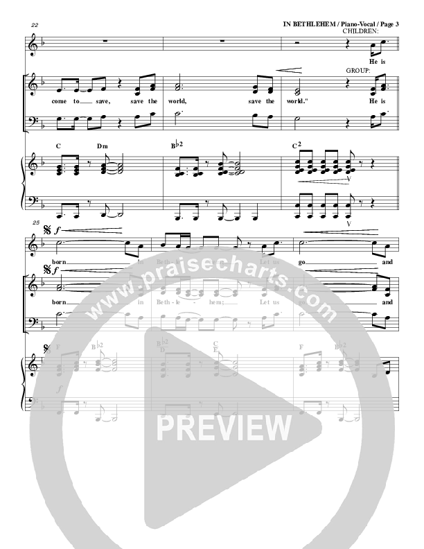 In Bethlehem Piano/Vocal & Lead (G3 Worship)