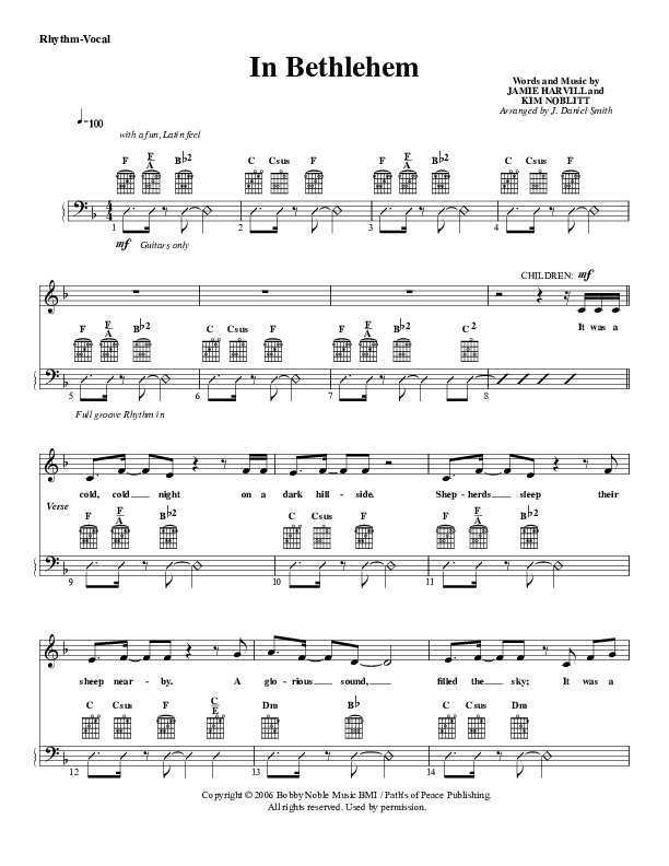 In Bethlehem Rhythm/Vocal (G3 Worship)