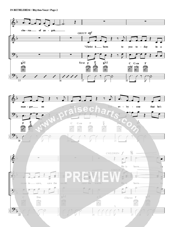 In Bethlehem Rhythm/Vocal (G3 Worship)