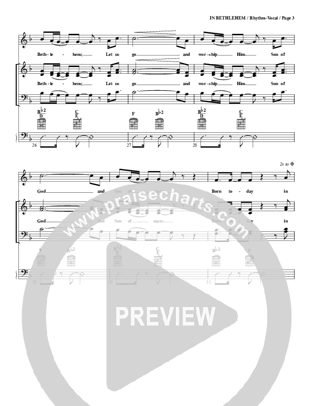 In Bethlehem Rhythm/Vocal (G3 Worship)