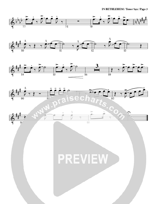 In Bethlehem Tenor Sax 2 (G3 Worship)