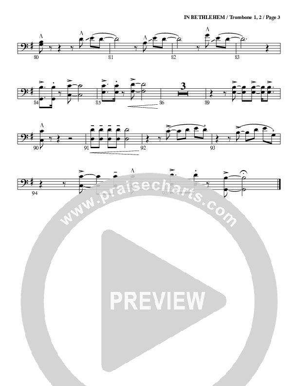 In Bethlehem Trombone 1/2 (G3 Worship)