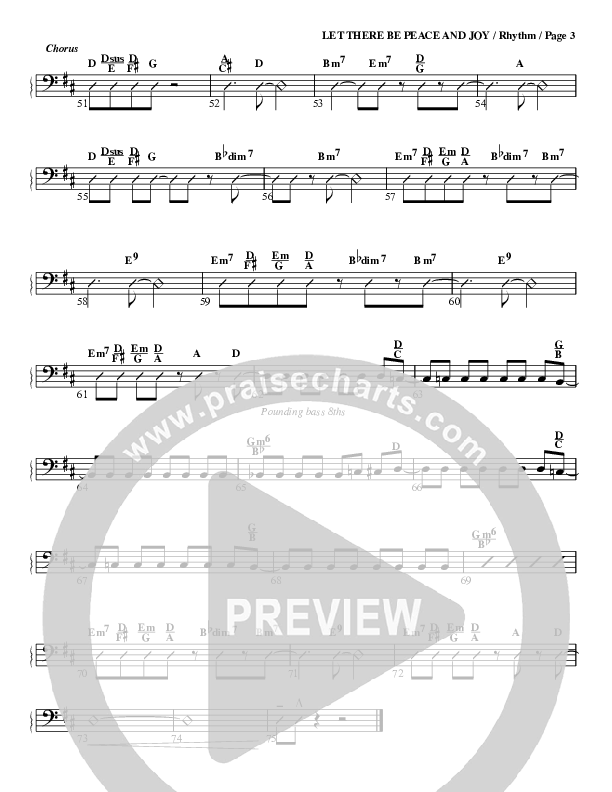 Let There Be Peace And Joy Rhythm Chart (G3 Worship)