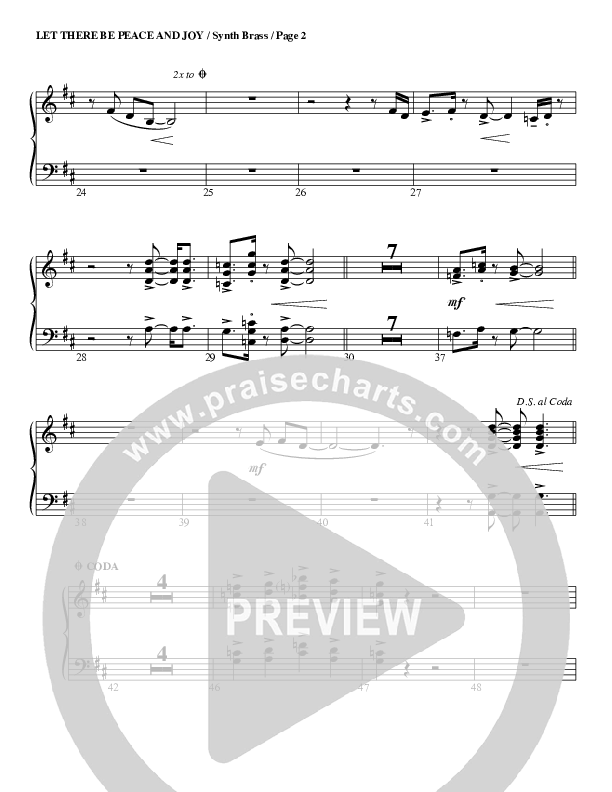 Let There Be Peace And Joy Synth Brass (G3 Worship)