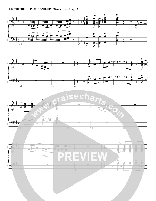 Let There Be Peace And Joy Synth Brass (G3 Worship)