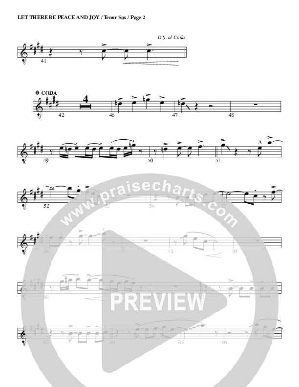 Let There Be Peace And Joy Tenor Sax 2 (G3 Worship)