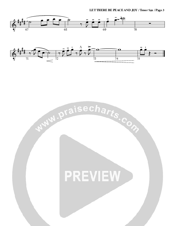 Let There Be Peace And Joy Tenor Sax 2 (G3 Worship)