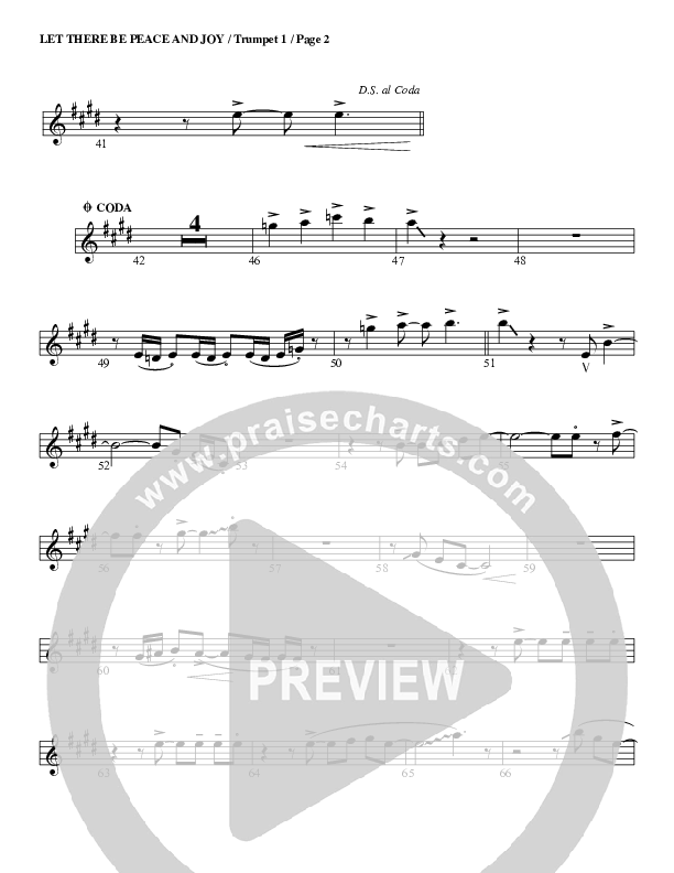 Let There Be Peace And Joy Trumpet 1 (G3 Worship)