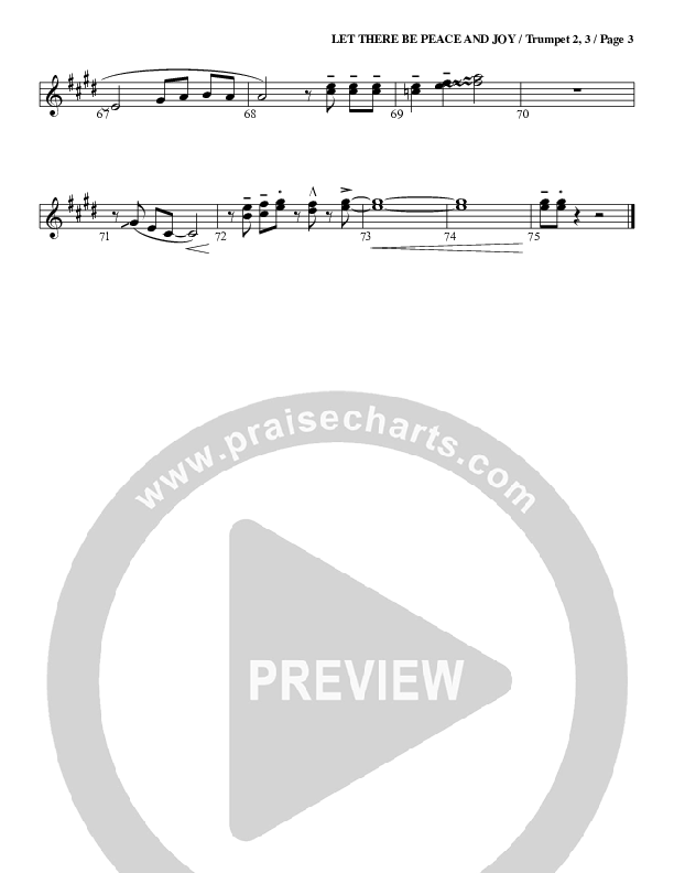 Let There Be Peace And Joy Trumpet 2/3 (G3 Worship)