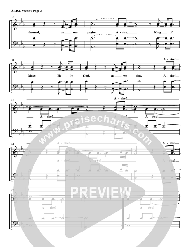 Arise Choir Sheet (G3 Worship)