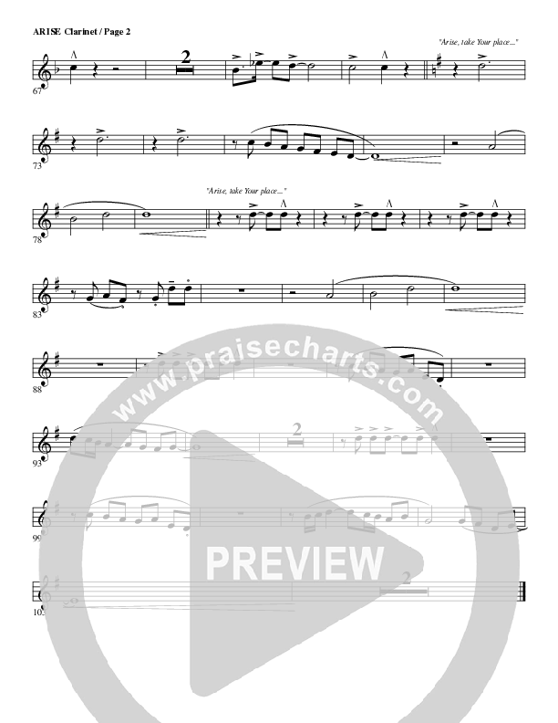 Arise Clarinet (G3 Worship)