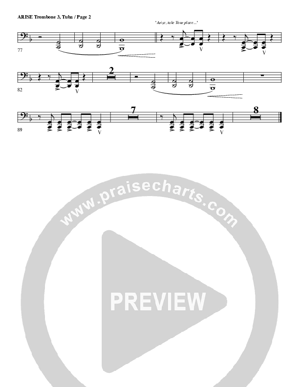 Arise Trombone 3 (G3 Worship)