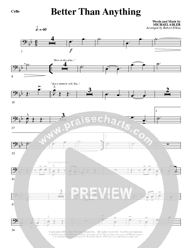 Better Than Anything Cello (G3 Worship)