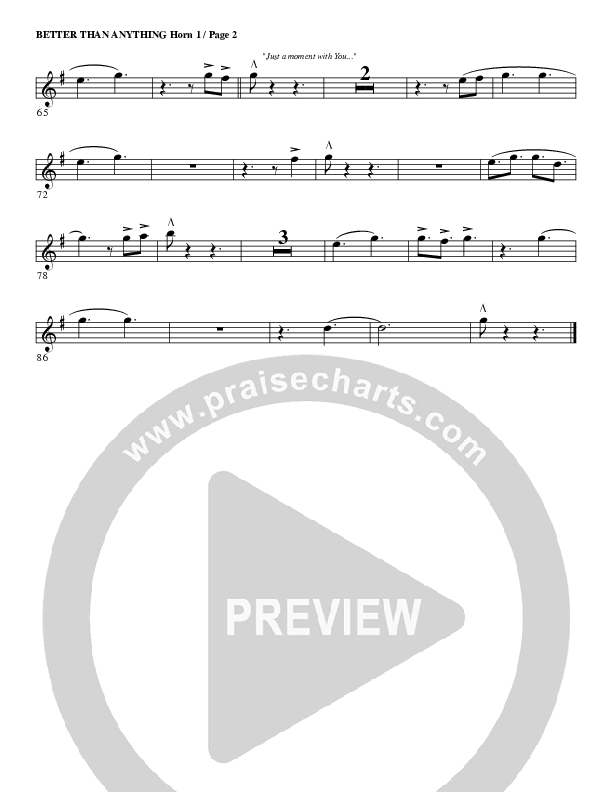 Better Than Anything French Horn 1 (G3 Worship)