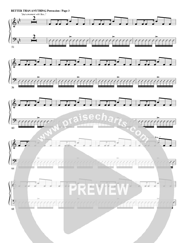 Better Than Anything Percussion (G3 Worship)