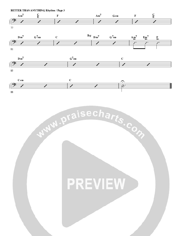 Better Than Anything Rhythm Chart (G3 Worship)