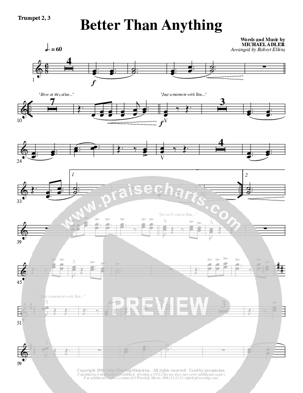 Better Than Anything Trumpet 2/3 (G3 Worship)