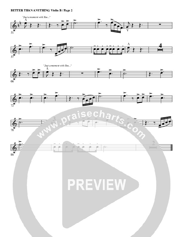Better Than Anything Violin 2 (G3 Worship)