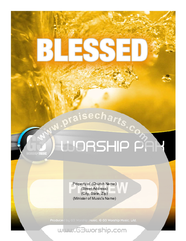 Blessed Cover Sheet (G3 Worship)