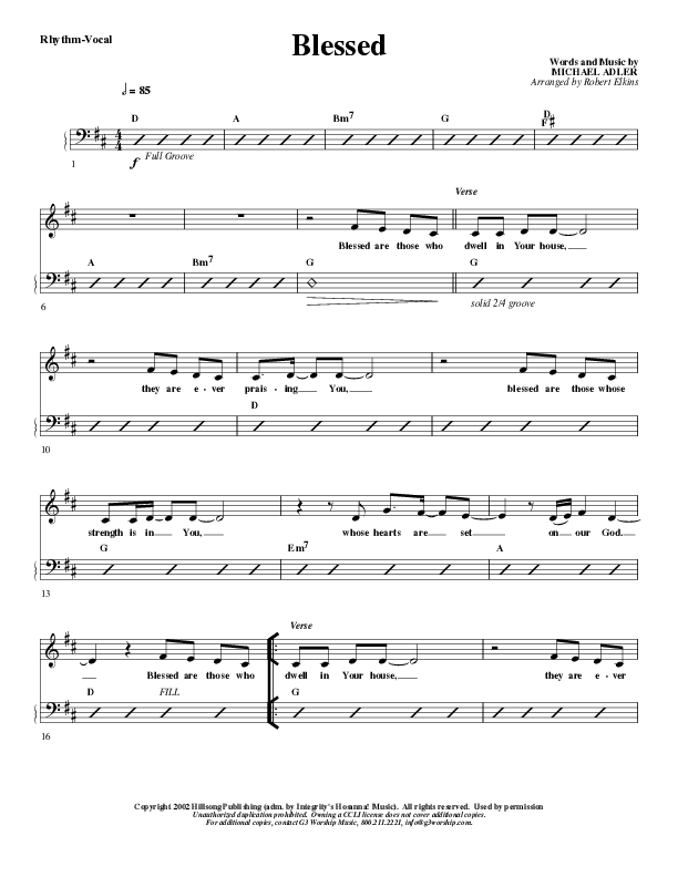 Blessed Rhythm/Vocal (G3 Worship)