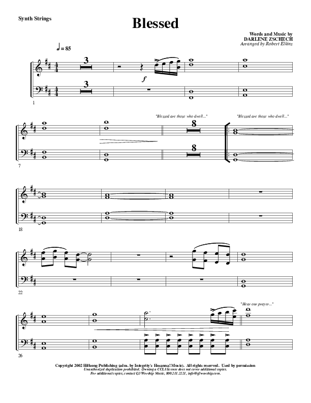 Blessed Synth Strings (G3 Worship)